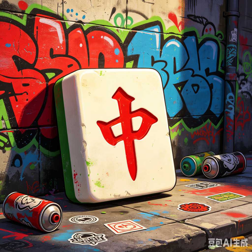 stylish text mahjong set