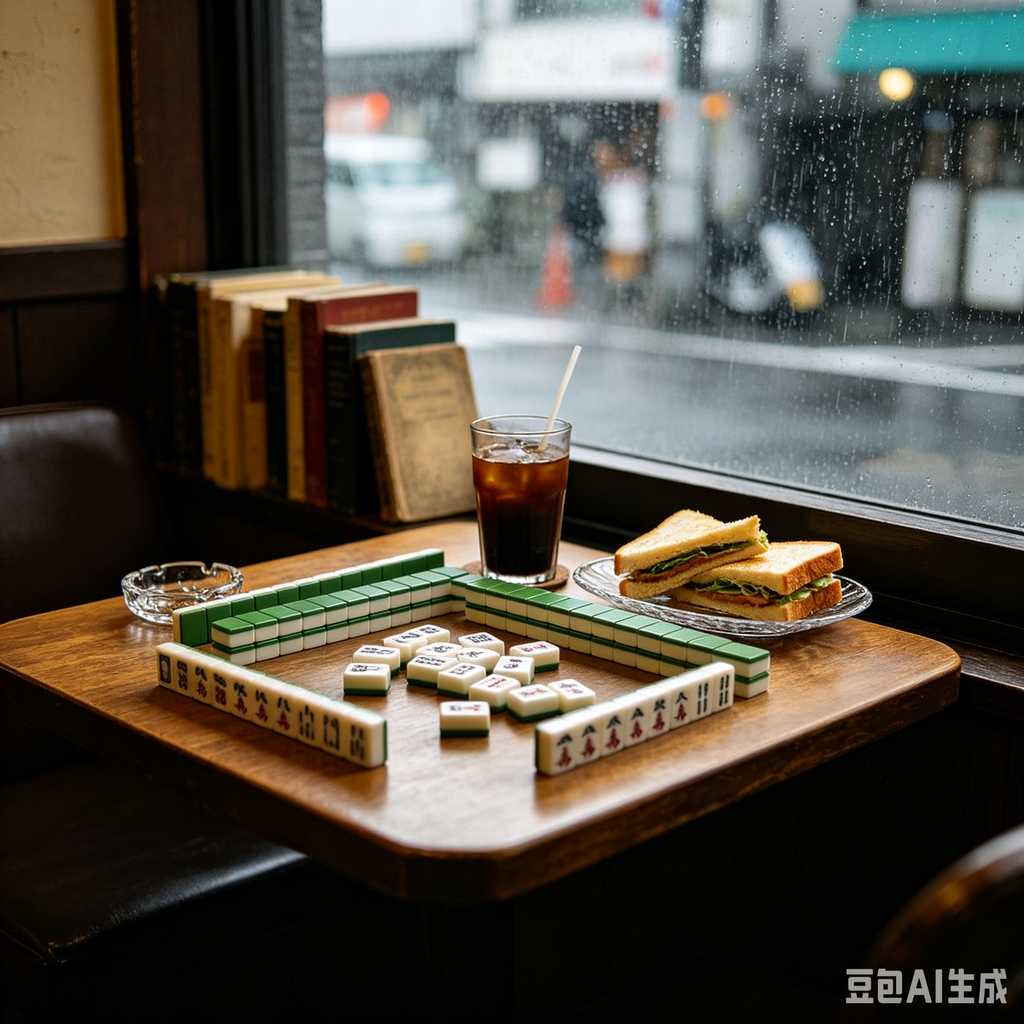 gradient blue mahjong tiles